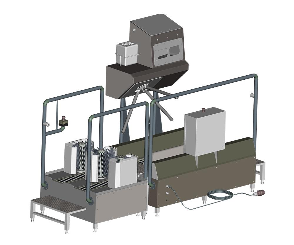 Gépgyártás, higiéniai beléptető csizmamosó berendezés
